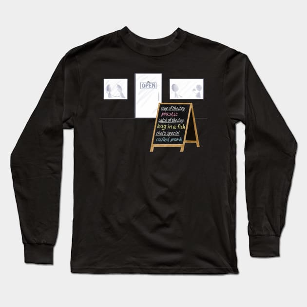 reality restaurant Long Sleeve T-Shirt by shackledlettuce